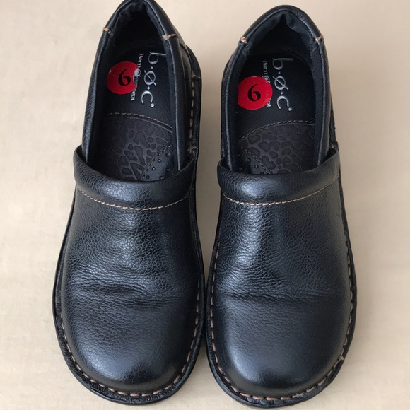 BOC B.O.C clogs mules black leather 6 shoes - Picture 2 of 8